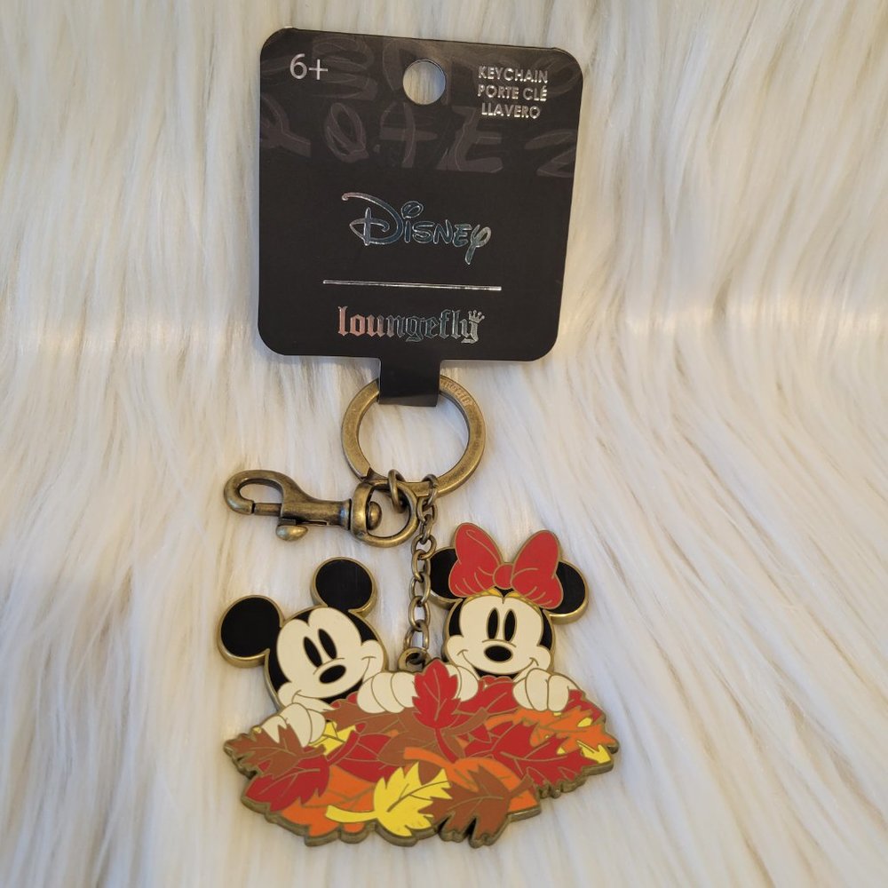 Disney Autumn Mickey & Minnie Mouse Keychain